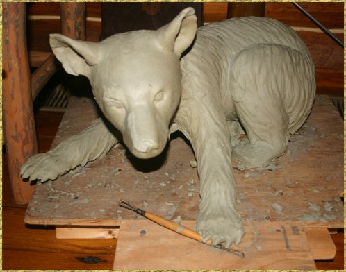 Bear Cub in clay